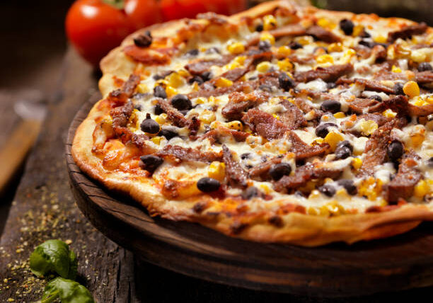 Southwestern Steak Pizza with Grilled Corn and Black Beans